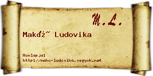 Makó Ludovika névjegykártya